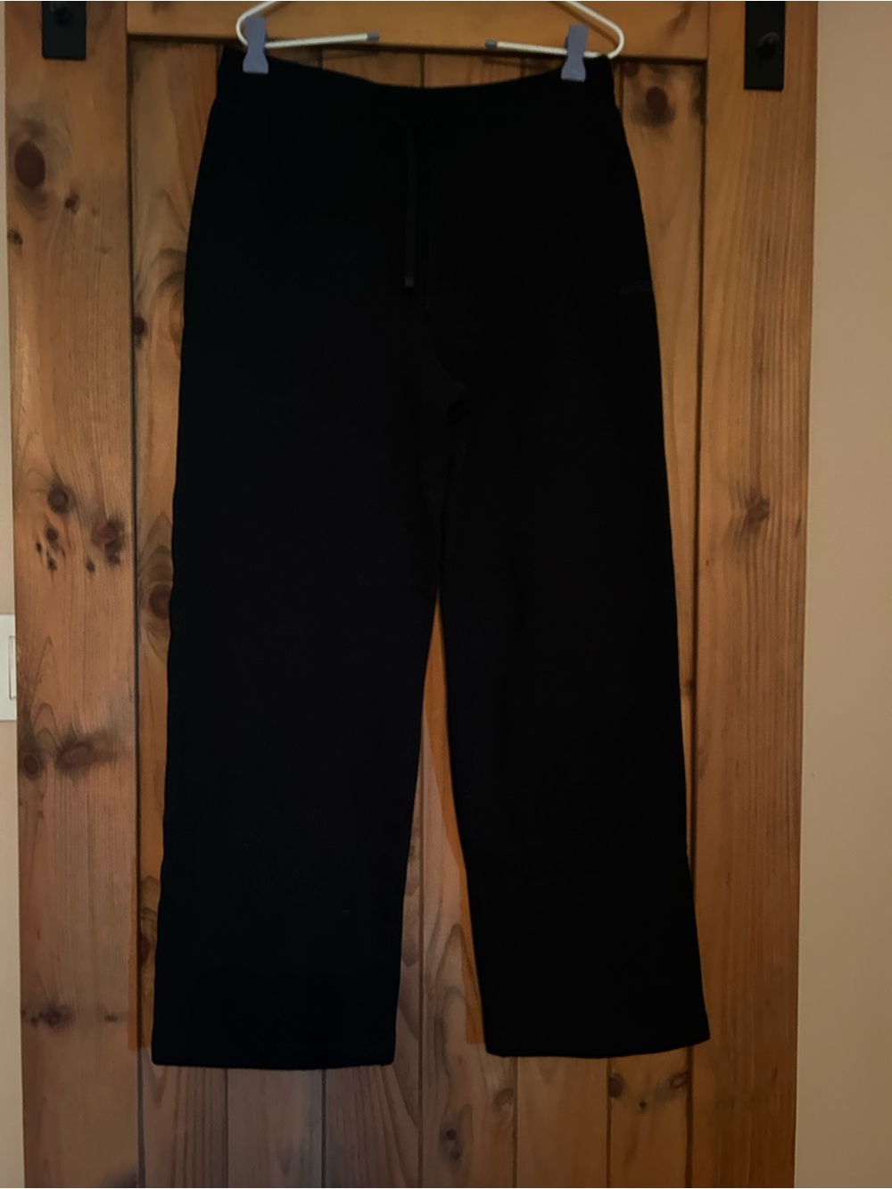 Aritzia Black Wide-Leg Knit Track Pants